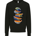 Our Orange Planet Earth Kids Sweatshirt Jumper Black