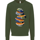 Our Orange Planet Earth Kids Sweatshirt Jumper Forest Green