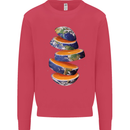 Our Orange Planet Earth Kids Sweatshirt Jumper Heliconia