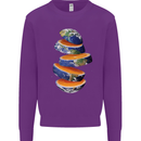 Our Orange Planet Earth Kids Sweatshirt Jumper Purple