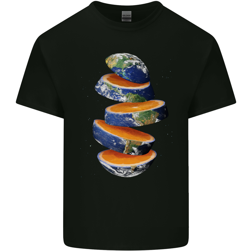 Our Orange Planet Earth Kids T-Shirt Childrens Black