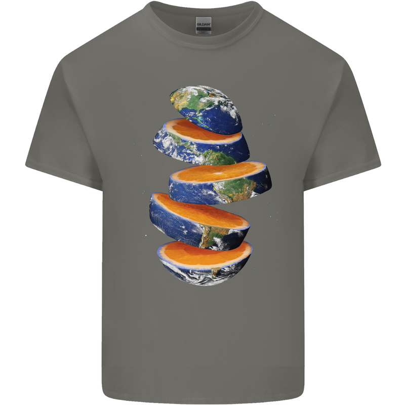 Our Orange Planet Earth Kids T-Shirt Childrens Charcoal