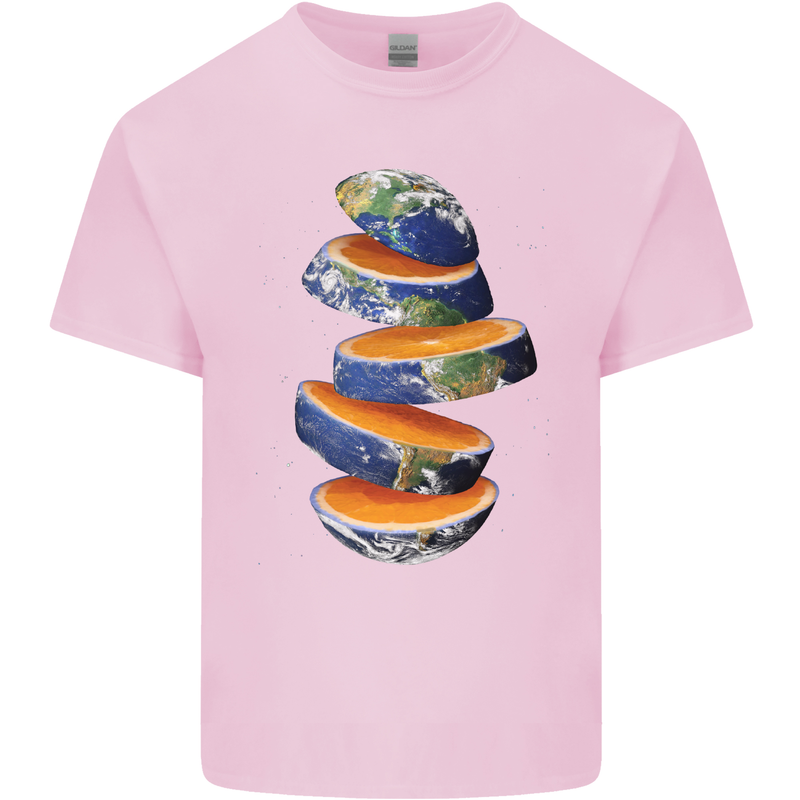Our Orange Planet Earth Kids T-Shirt Childrens Light Pink