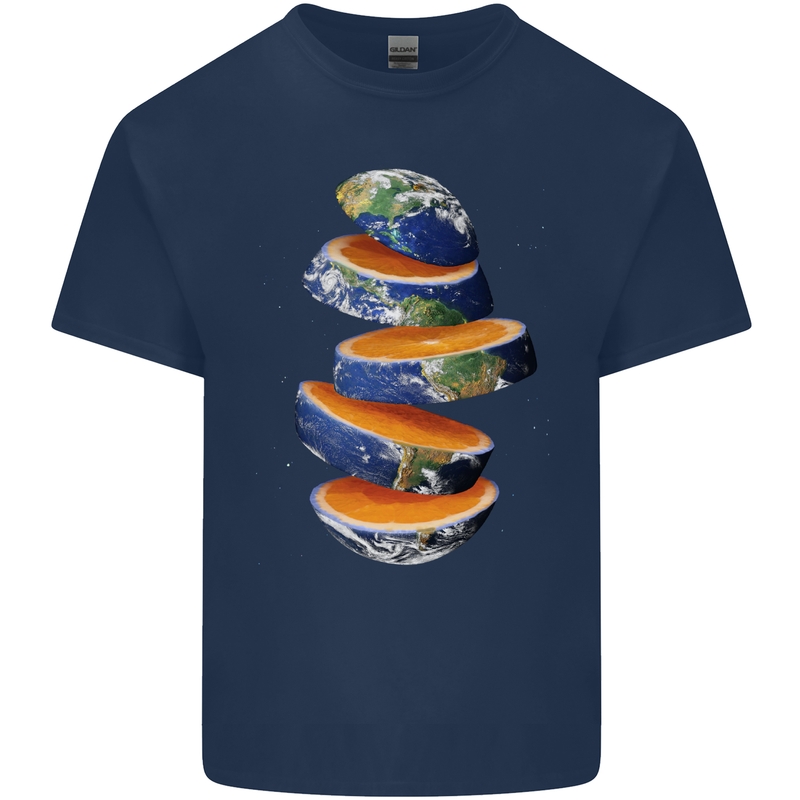 Our Orange Planet Earth Kids T-Shirt Childrens Navy Blue