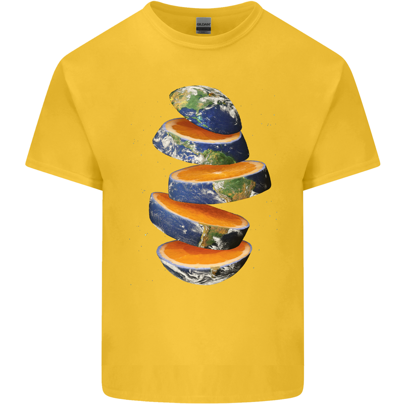 Our Orange Planet Earth Kids T-Shirt Childrens Yellow