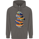 Our Orange Planet Earth Mens 80% Cotton Hoodie Charcoal