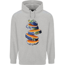 Our Orange Planet Earth Mens 80% Cotton Hoodie Sports Grey