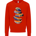 Our Orange Planet Earth Mens Sweatshirt Jumper Bright Red