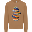 Our Orange Planet Earth Mens Sweatshirt Jumper Caramel Latte