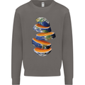 Our Orange Planet Earth Mens Sweatshirt Jumper Charcoal