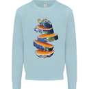 Our Orange Planet Earth Mens Sweatshirt Jumper Light Blue
