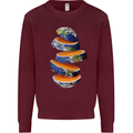 Our Orange Planet Earth Mens Sweatshirt Jumper Maroon