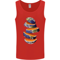 Our Orange Planet Earth Mens Vest Tank Top Red