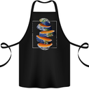 Our Orange Planet Earth One Glass Only Cotton Apron 100% Organic Black
