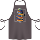 Our Orange Planet Earth One Glass Only Cotton Apron 100% Organic Dark Grey