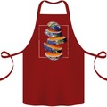 Our Orange Planet Earth One Glass Only Cotton Apron 100% Organic Maroon