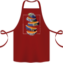 Our Orange Planet Earth One Glass Only Cotton Apron 100% Organic Maroon