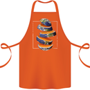 Our Orange Planet Earth One Glass Only Cotton Apron 100% Organic Orange