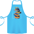 Our Orange Planet Earth One Glass Only Cotton Apron 100% Organic Turquoise