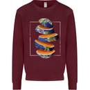 Our Orange Planet Earth One Glass Only Kids Sweatshirt Jumper Maroon