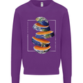Our Orange Planet Earth One Glass Only Kids Sweatshirt Jumper Purple