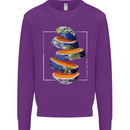 Our Orange Planet Earth One Glass Only Kids Sweatshirt Jumper Purple