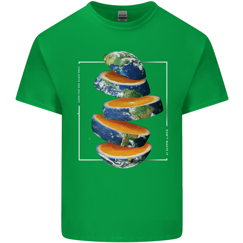 Our Orange Planet Earth One Glass Only Kids T-Shirt Childrens Irish Green