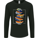 Our Orange Planet Earth One Glass Only Mens Long Sleeve T-Shirt Black