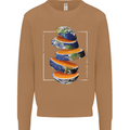 Our Orange Planet Earth One Glass Only Mens Sweatshirt Jumper Caramel Latte