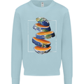 Our Orange Planet Earth One Glass Only Mens Sweatshirt Jumper Light Blue