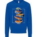 Our Orange Planet Earth One Glass Only Mens Sweatshirt Jumper Royal Blue