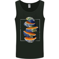 Our Orange Planet Earth One Glass Only Mens Vest Tank Top Black