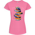 Our Orange Planet Earth One Glass Only Womens Petite Cut T-Shirt Azalea