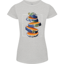 Our Orange Planet Earth One Glass Only Womens Petite Cut T-Shirt Sports Grey