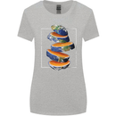Our Orange Planet Earth One Glass Only Womens Wider Cut T-Shirt Sports Grey
