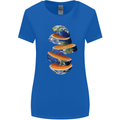 Our Orange Planet Earth Womens Wider Cut T-Shirt Royal Blue