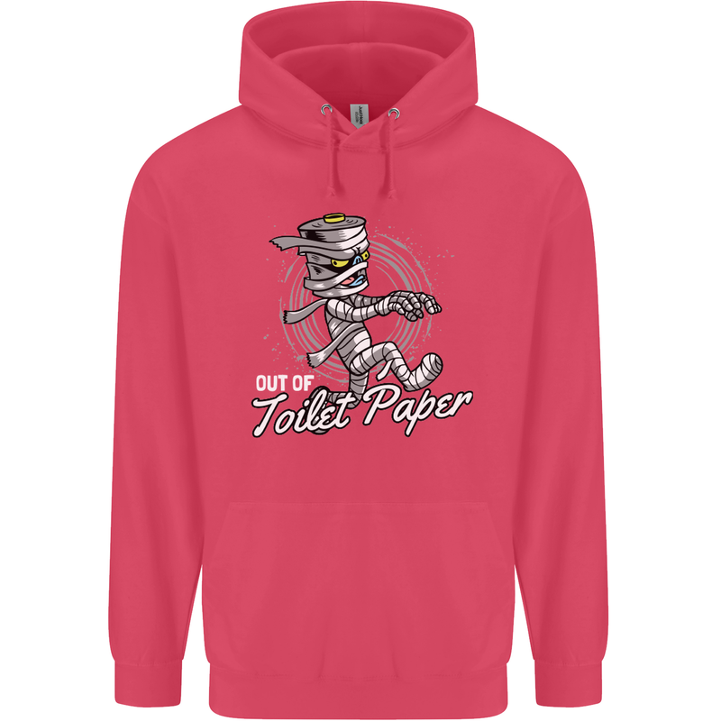 Out of Toilet Paper Funny Halloween Mummy Childrens Kids Hoodie Heliconia