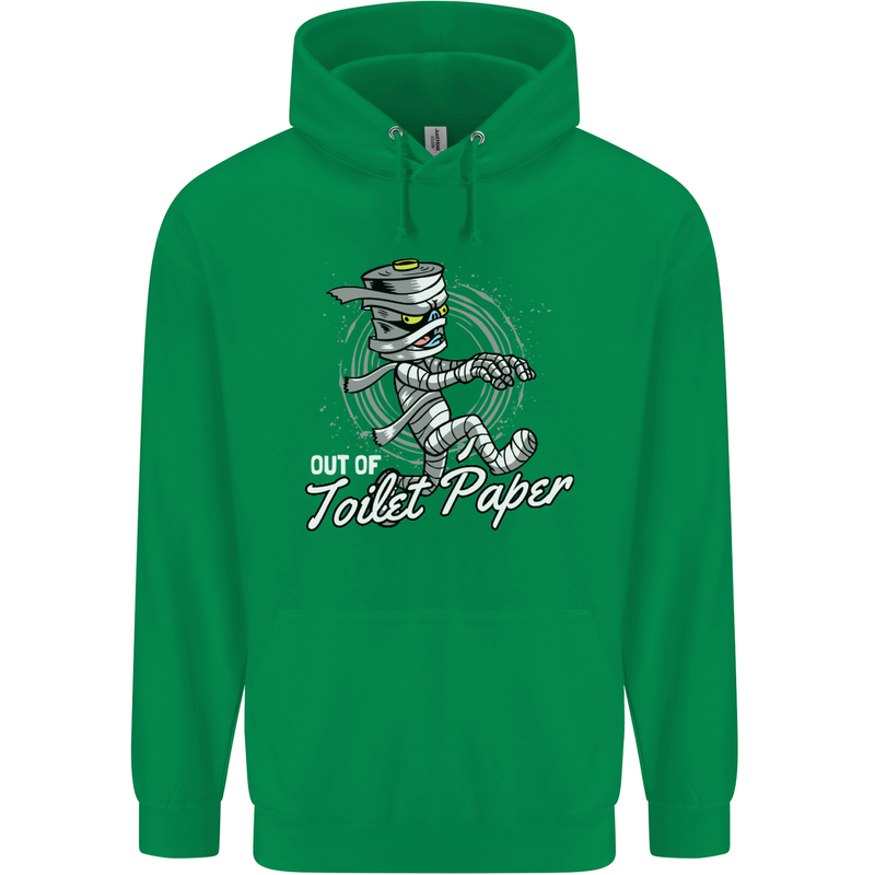 Out of Toilet Paper Funny Halloween Mummy Childrens Kids Hoodie Irish Green