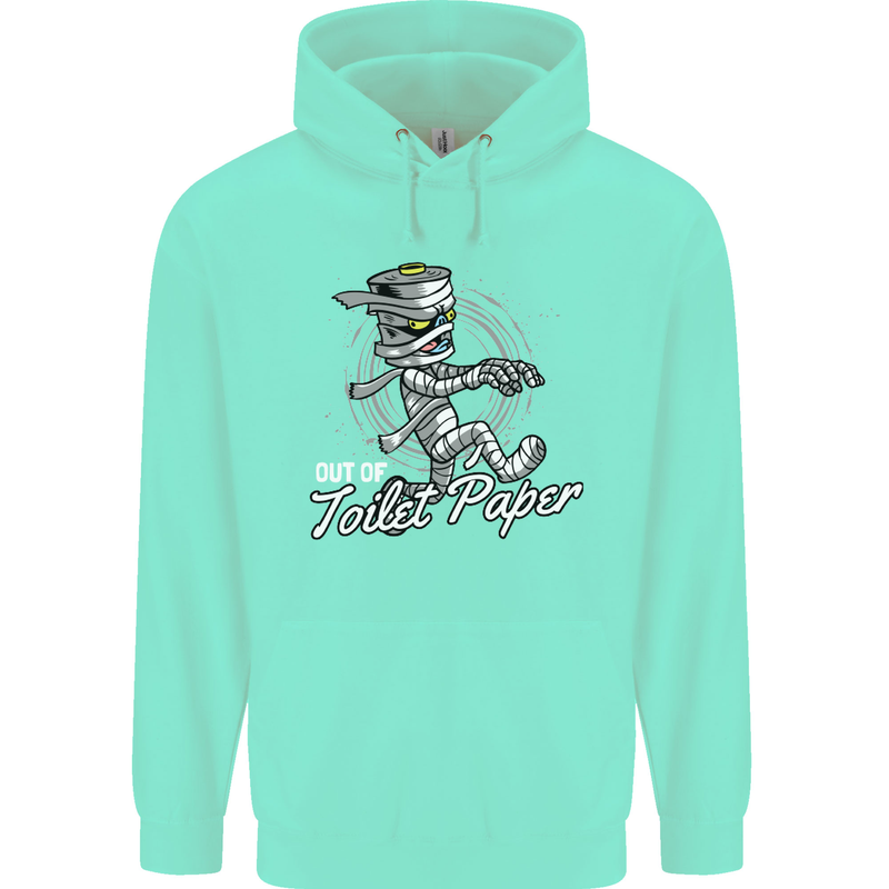 Out of Toilet Paper Funny Halloween Mummy Childrens Kids Hoodie Peppermint
