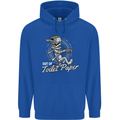Out of Toilet Paper Funny Halloween Mummy Childrens Kids Hoodie Royal Blue