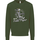 Out of Toilet Paper Funny Halloween Mummy Kids Sweatshirt Jumper Forest Green