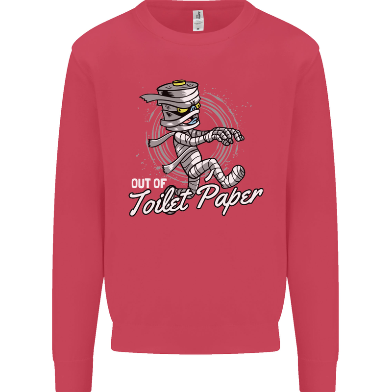 Out of Toilet Paper Funny Halloween Mummy Kids Sweatshirt Jumper Heliconia