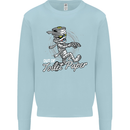 Out of Toilet Paper Funny Halloween Mummy Kids Sweatshirt Jumper Light Blue