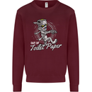 Out of Toilet Paper Funny Halloween Mummy Kids Sweatshirt Jumper Maroon