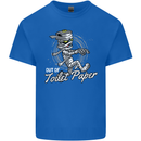 Out of Toilet Paper Funny Halloween Mummy Kids T-Shirt Childrens Royal Blue