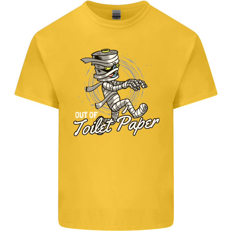 Out of Toilet Paper Funny Halloween Mummy Kids T-Shirt Childrens Yellow