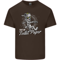 Out of Toilet Paper Funny Halloween Mummy Mens Cotton T-Shirt Tee Top Dark Chocolate