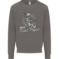 Out of Toilet Paper Funny Halloween Mummy Mens Sweatshirt Jumper Charcoal