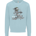 Out of Toilet Paper Funny Halloween Mummy Mens Sweatshirt Jumper Light Blue