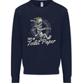 Out of Toilet Paper Funny Halloween Mummy Mens Sweatshirt Jumper Navy Blue